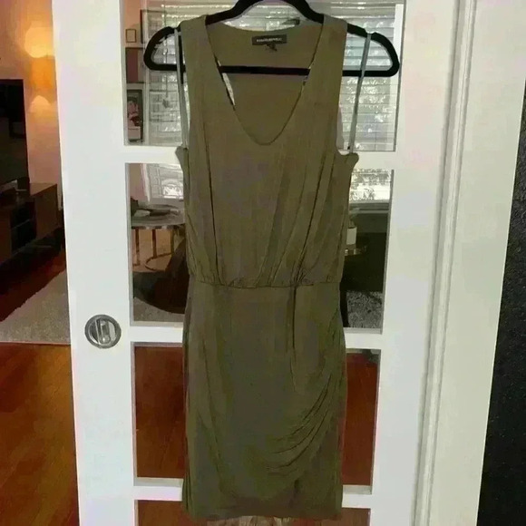 Khaki Jersey Dress - Picture 1 of 3